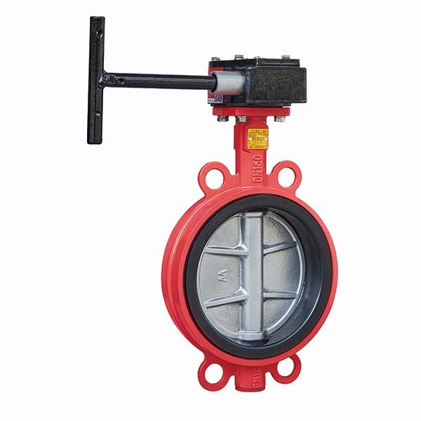 蝸輪對(duì)夾消防蝶閥（帶鎖）