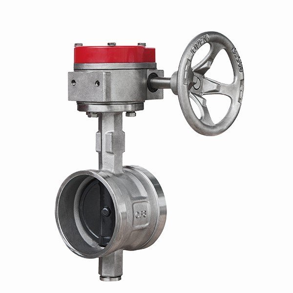 蝸輪溝槽消防信號(hào)蝶閥（不銹鋼）