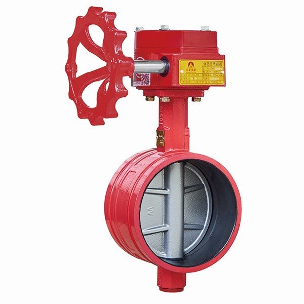 蝸輪溝槽消防信號(hào)蝶閥