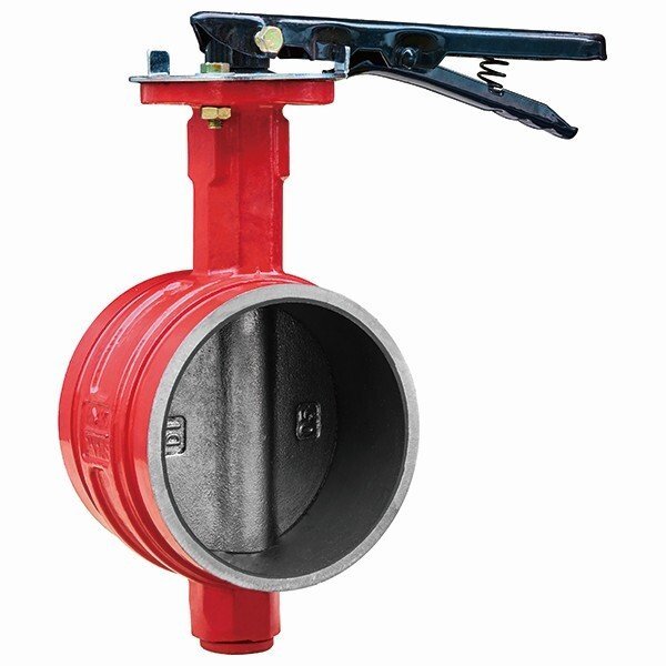 手柄溝槽消防蝶閥